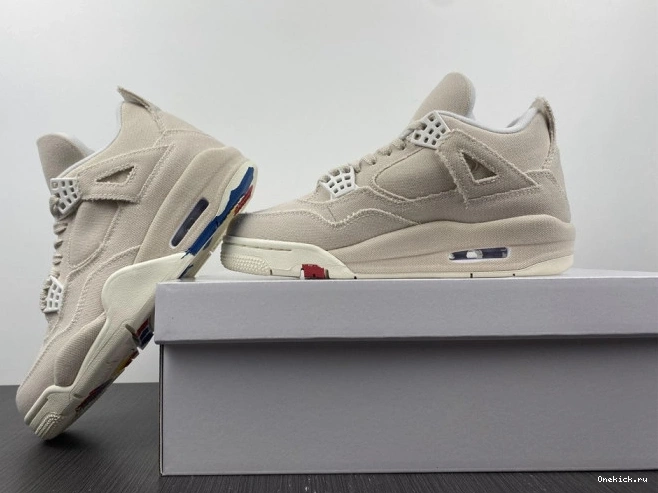 One Kick Canvas Jordan DQ4909-100 (W) 4 Retro Blank 0729